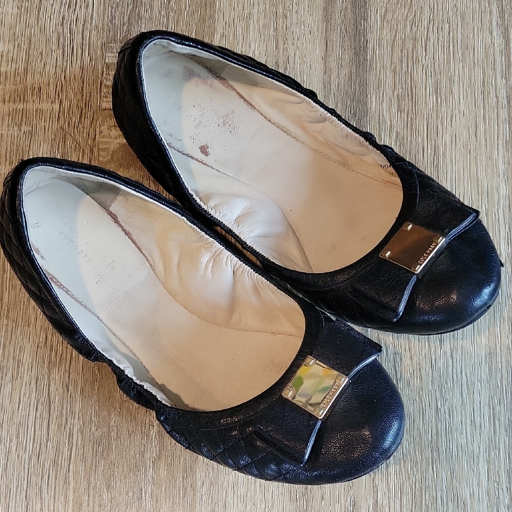 Cole Haan Black Quilted Ballet Flats